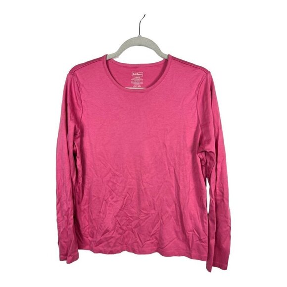 L.L. Bean long sleeve‎ pink top - Picture 1 of 6